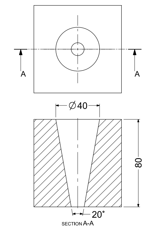 Tapered Hole Drawing
